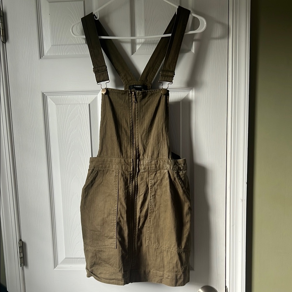 Forever 21 Olive Green Overall Dress
